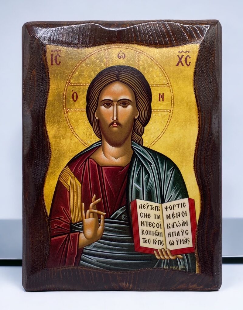 Wooden icon Jesus Christ