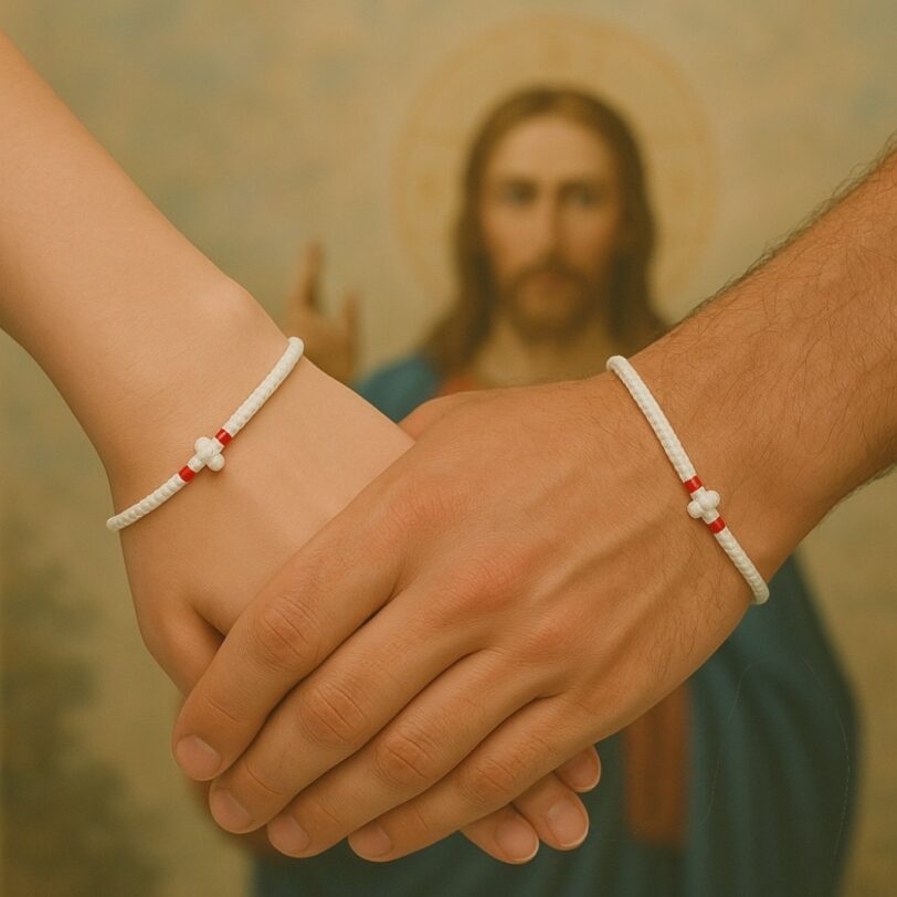 Komboskini white with red - Image 2