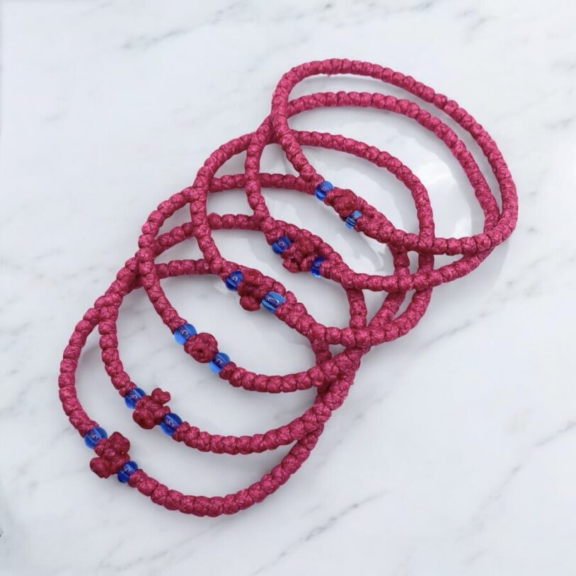 Komboskini dark pink with blue - Image 3