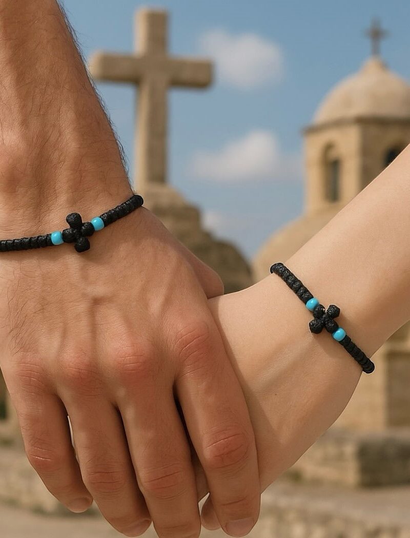 Komboskini black with light blue