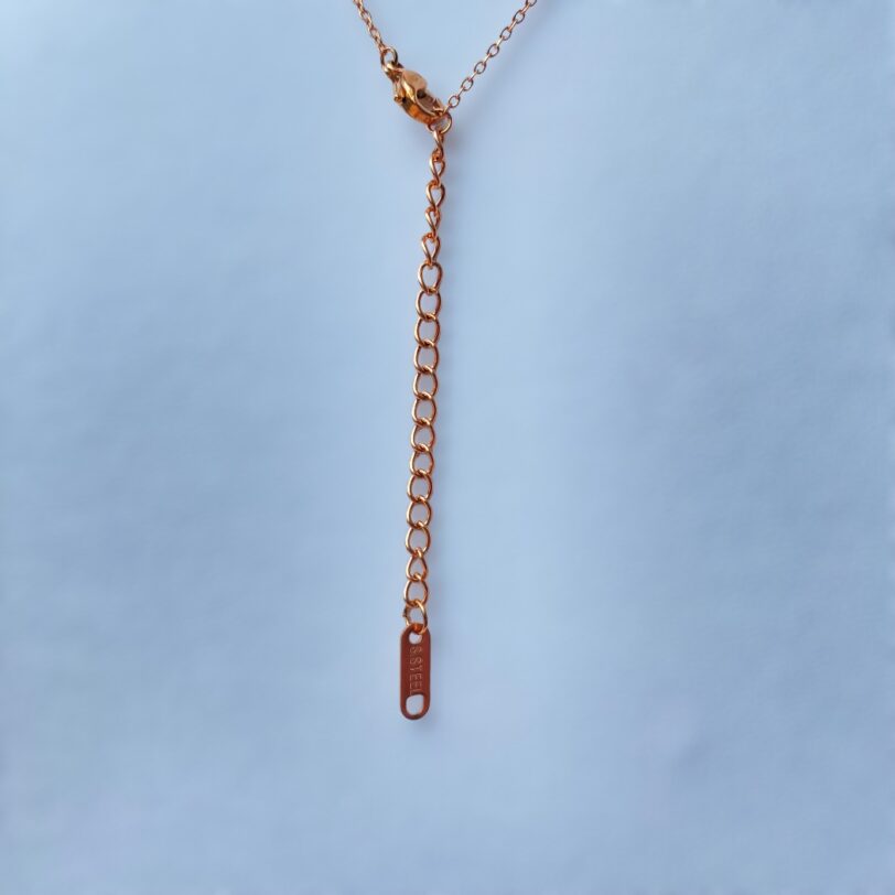 Cross with evil eye rose gold - Image 2