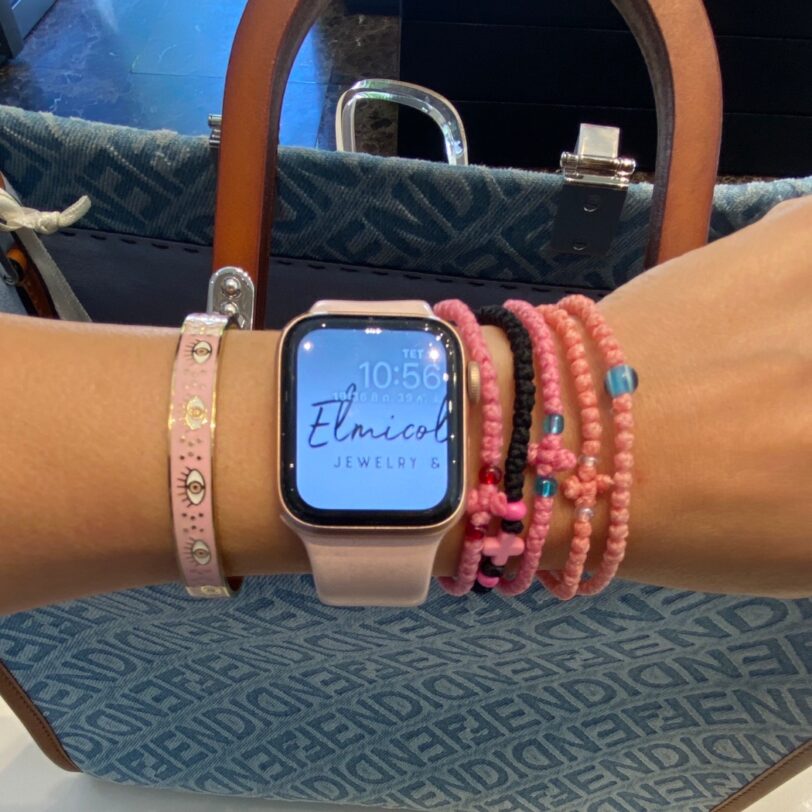 Komboskini pink with evil eye - Image 2