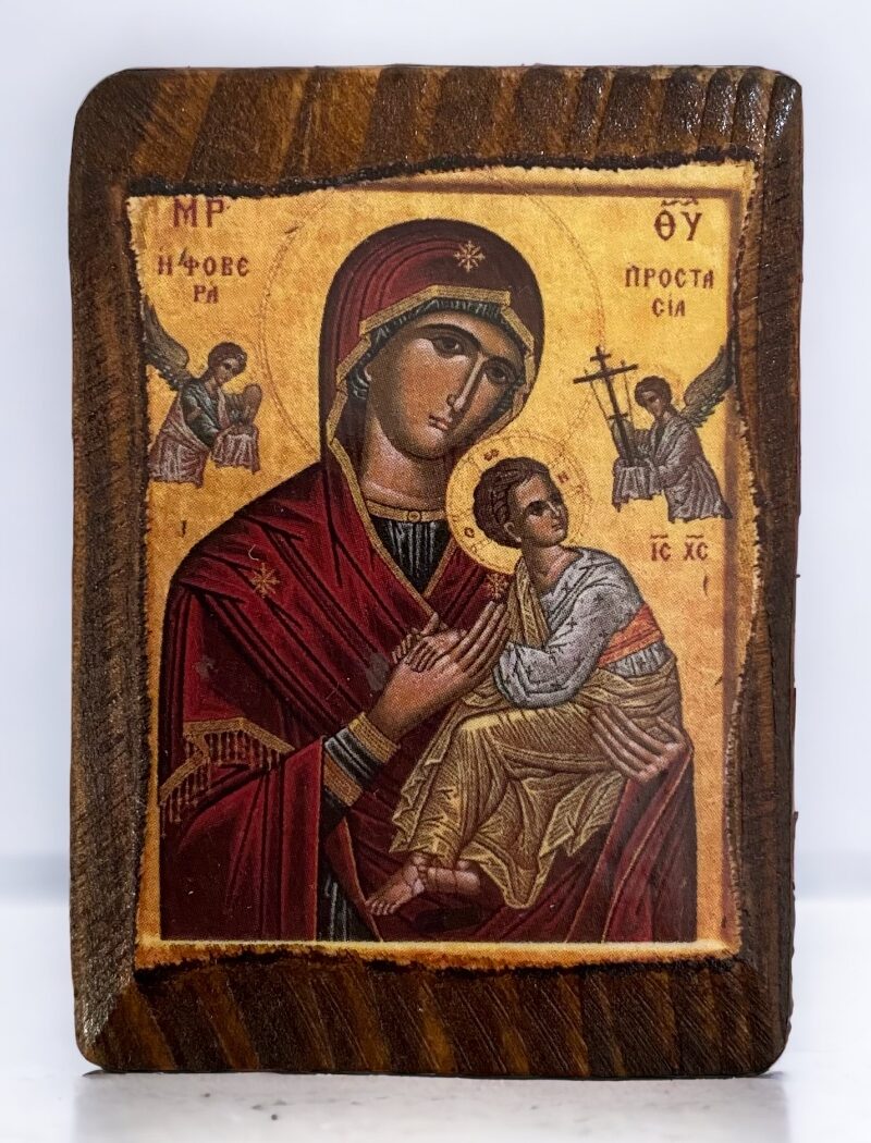 Small wooden icon Virgin Mary lll
