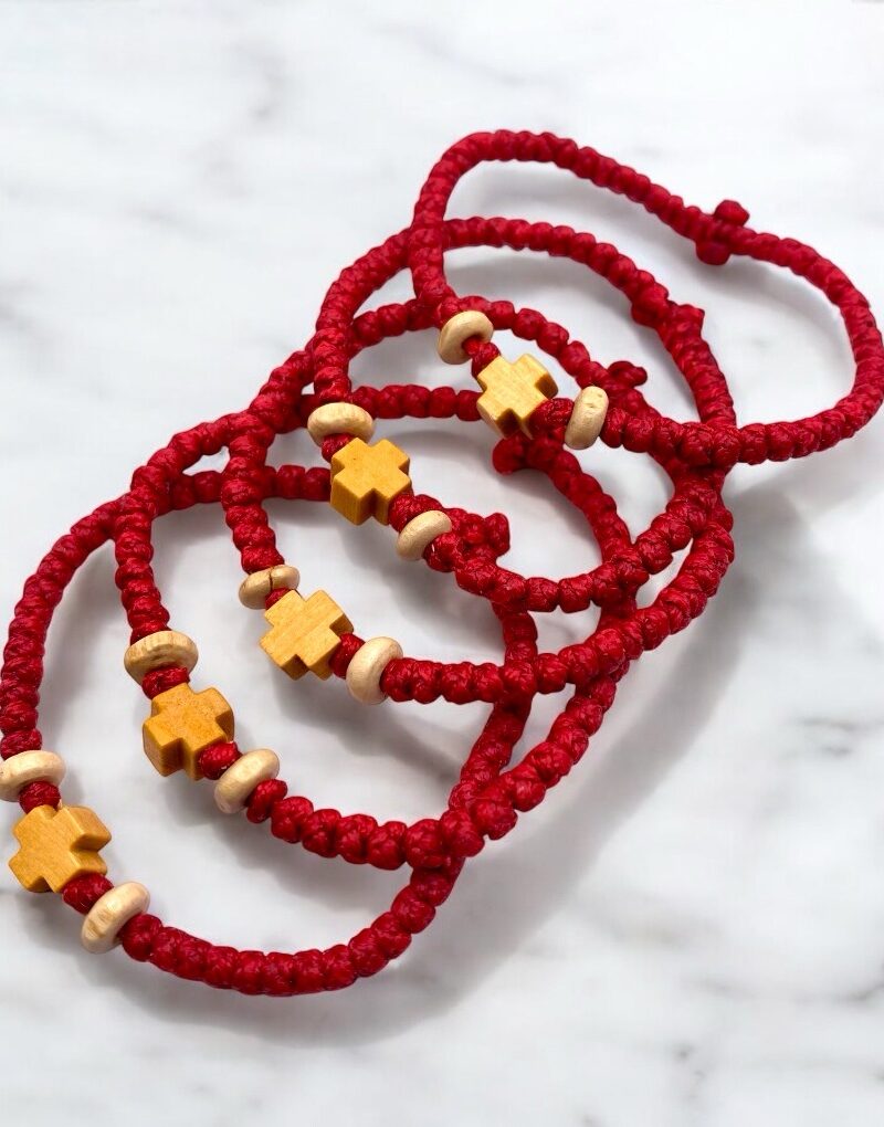 Komboskini red with cross