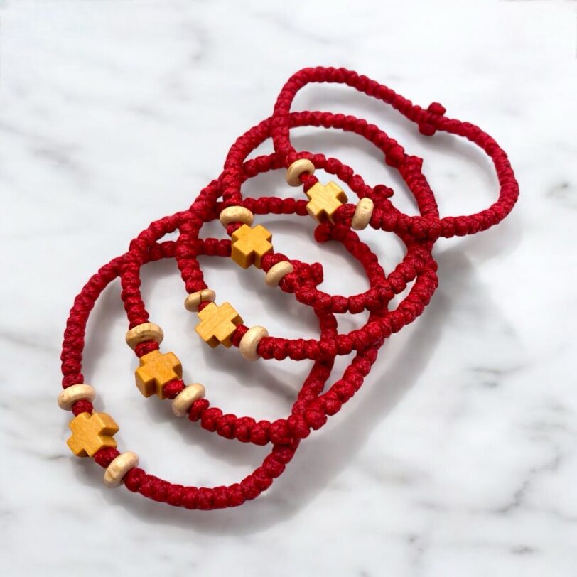 Komboskini red with cross
